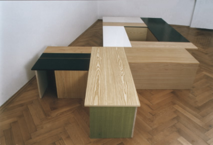 The ja ja nein nein living room sculpture